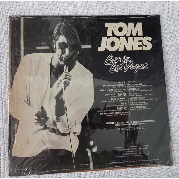 Tom Jones Live in Las Vegas Vinyl LP Record 1969 Parrot Vintage Pop Lounge - Picture 2 of 4